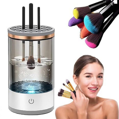 Portable Electric Makeup Brush Cleaner Machine – Automatic Brush Washer with USB Cable, One-Button Operation, Fast Drying for Makeup Brushes, Sponges & Cosmetic Tools